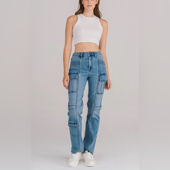 Hidden TRACEY CARGO POCKET STRETCH STRAIGHT - Picture 2 of 12